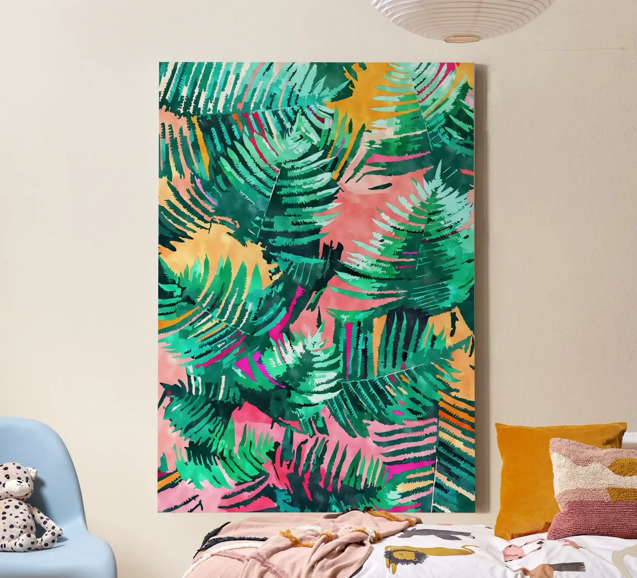 I am All About Palm Trees canvas with Floater frame by Ginnery