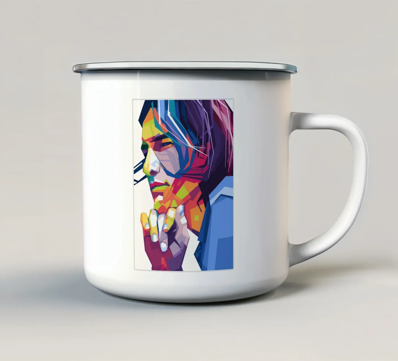 Townes Van Zandt WPAP di tendenza tazza in smalto da Alkahfsmart