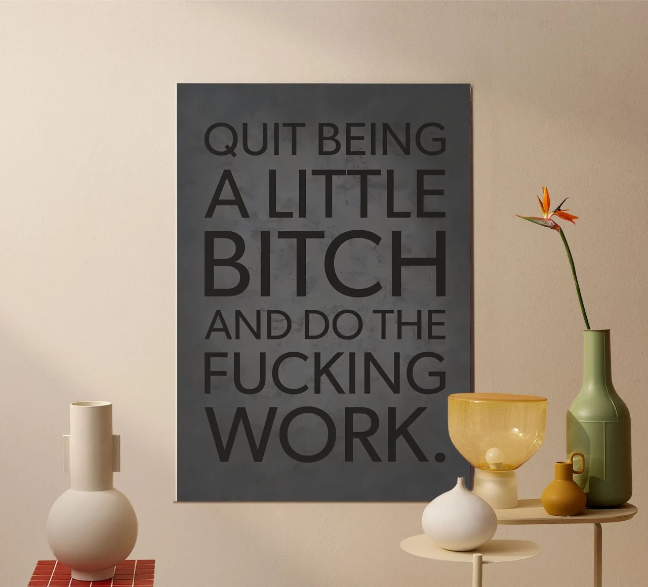 Het werk doen poster van Delaplane