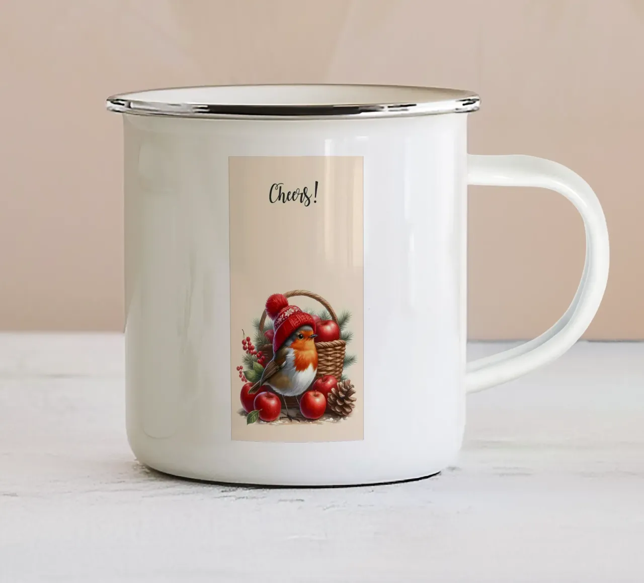 Poster minimalista 302 tazza in smalto da Kadynce