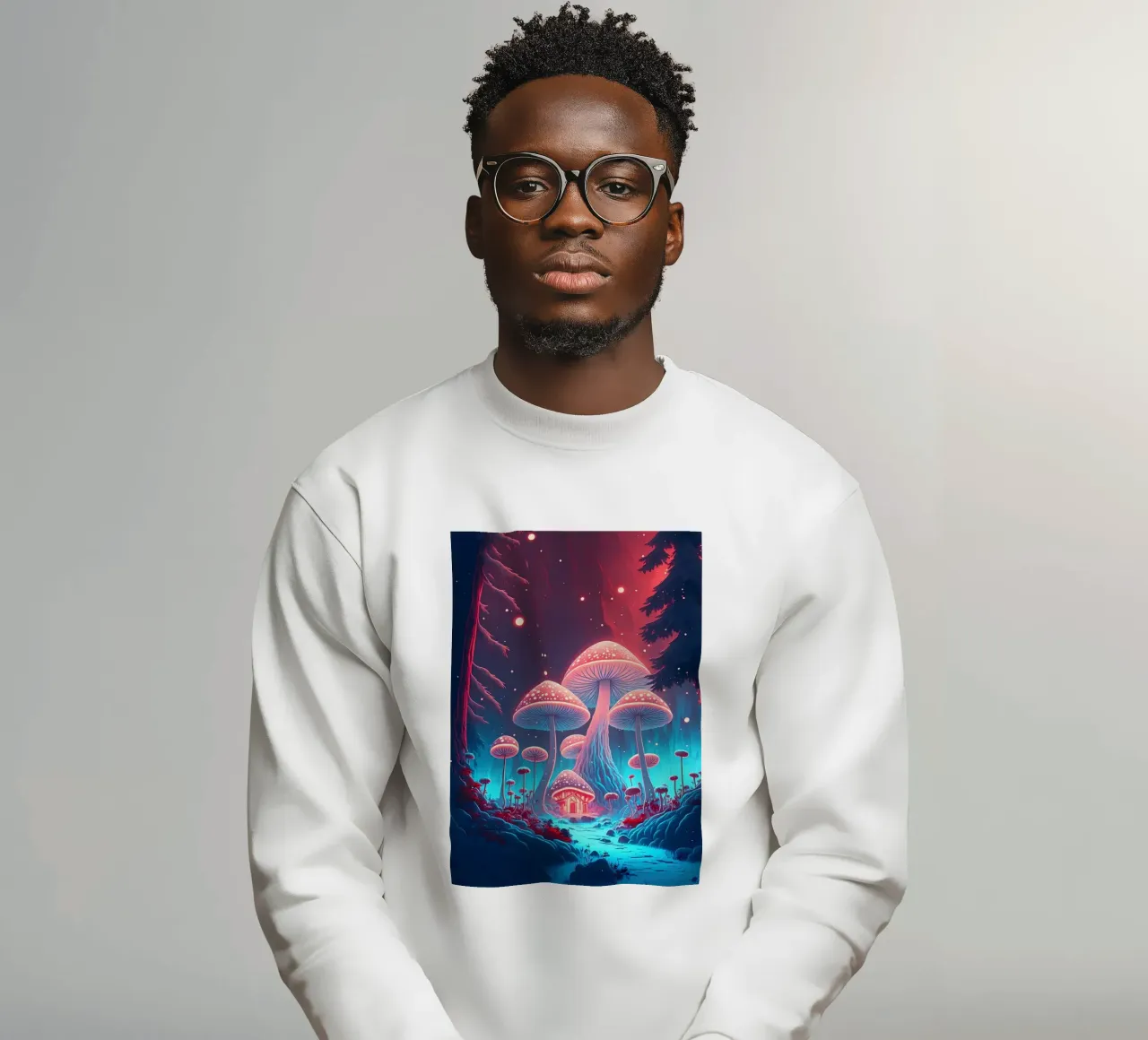 Arte psicodélico con setas sudadera de Mikesell