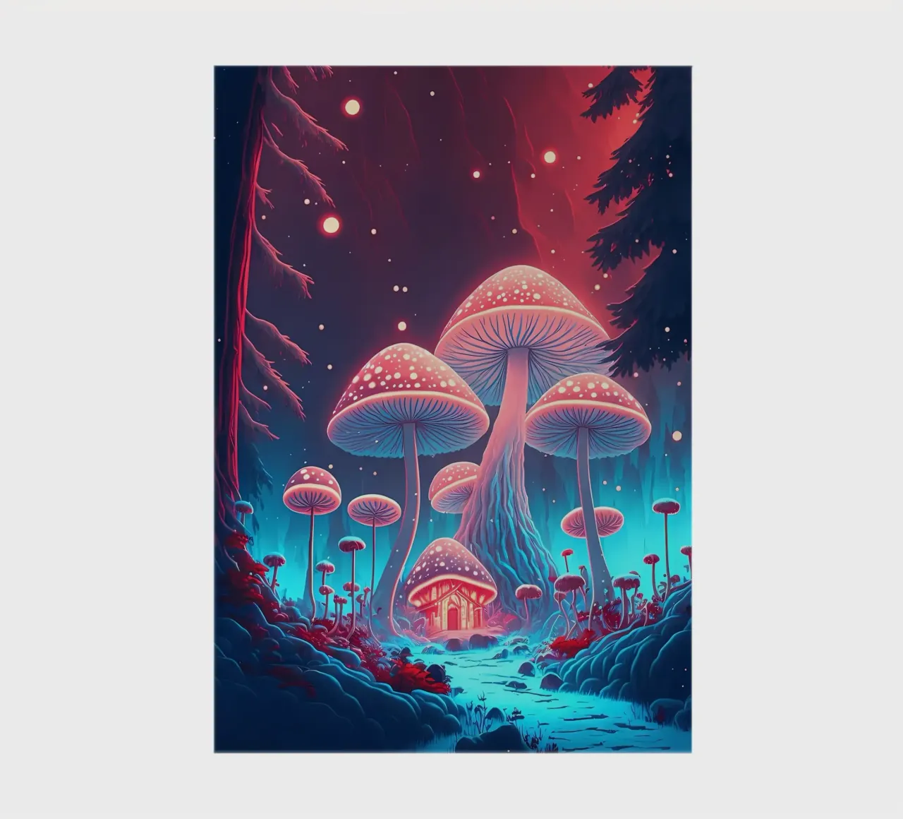 Psychedelic Mushroom Art notebook by Mikesell