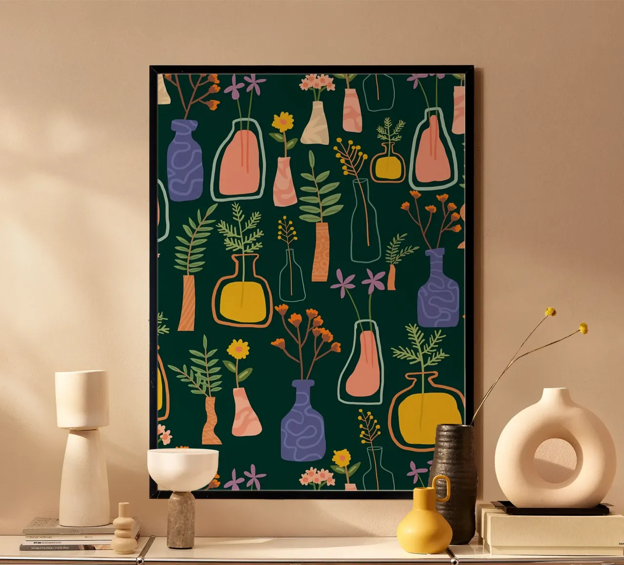 Il giardino come un'opera d'arte poster con telaio in alluminio da Ginnery