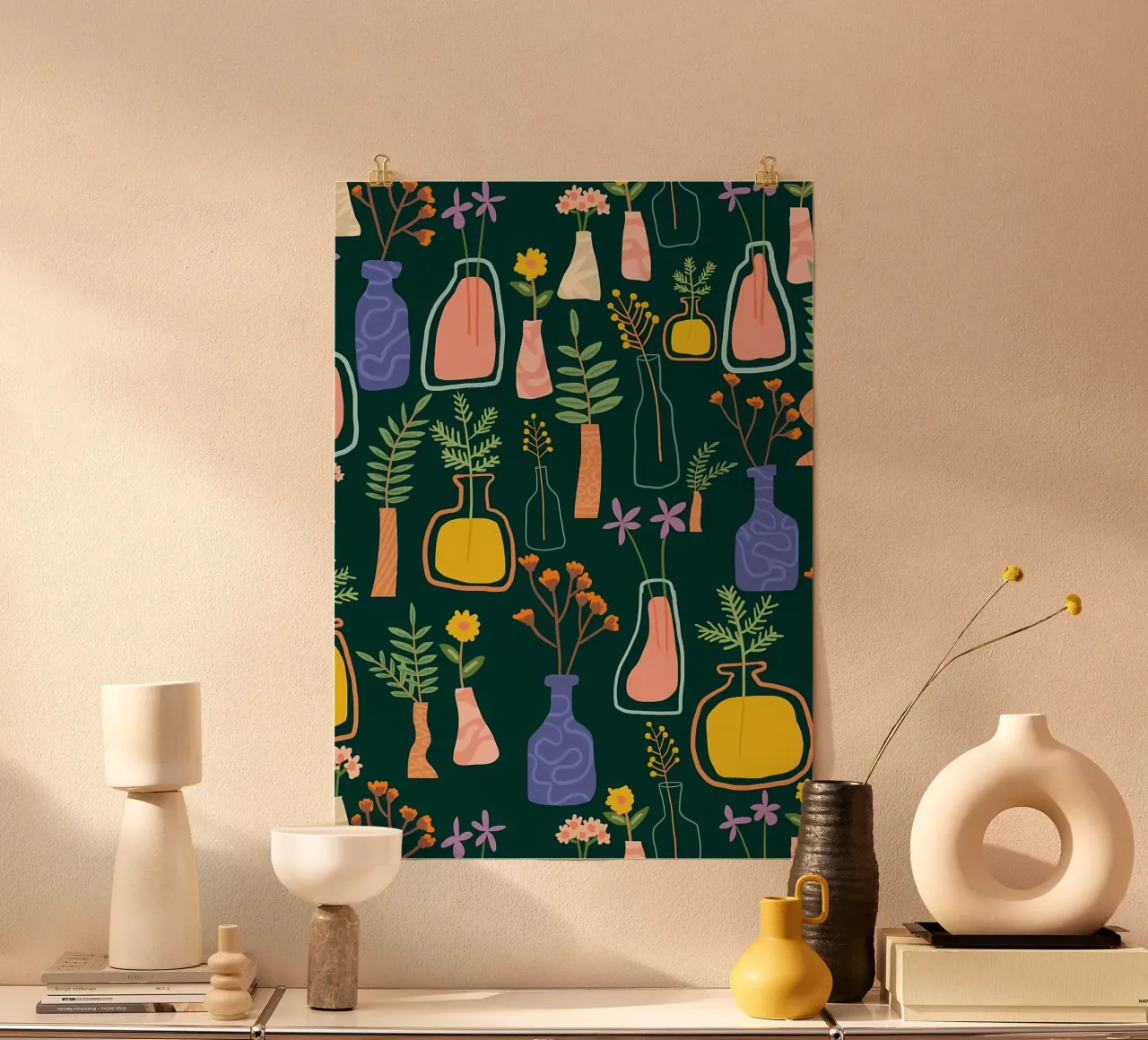 Il giardino come un'opera d'arte poster con telaio in alluminio da Ginnery