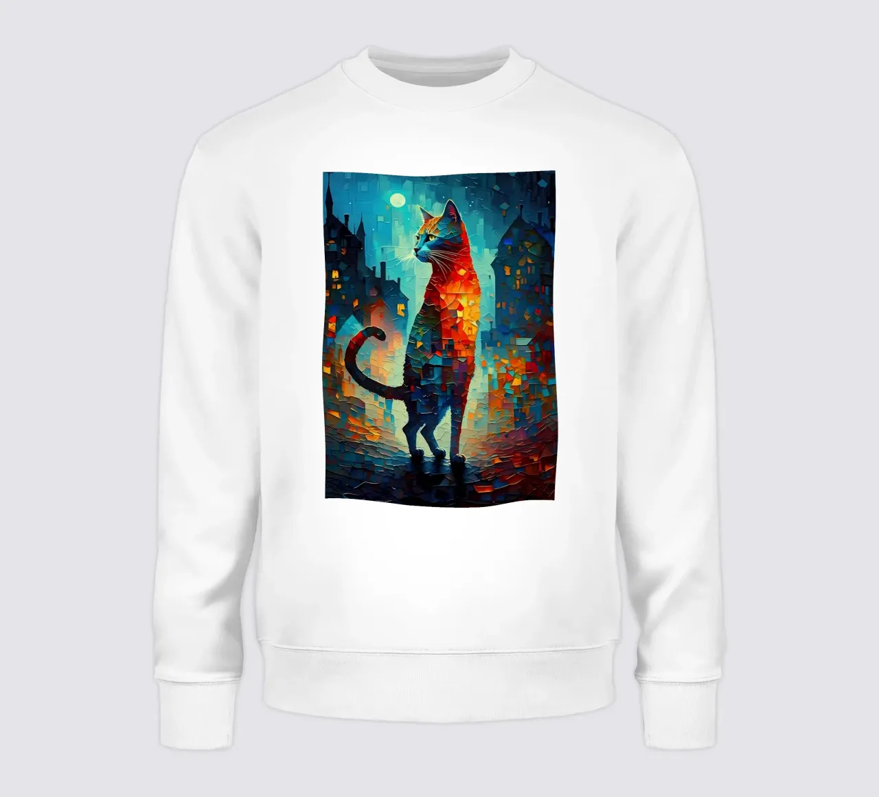 Pittura astratta di gatti felpa da Mikesell