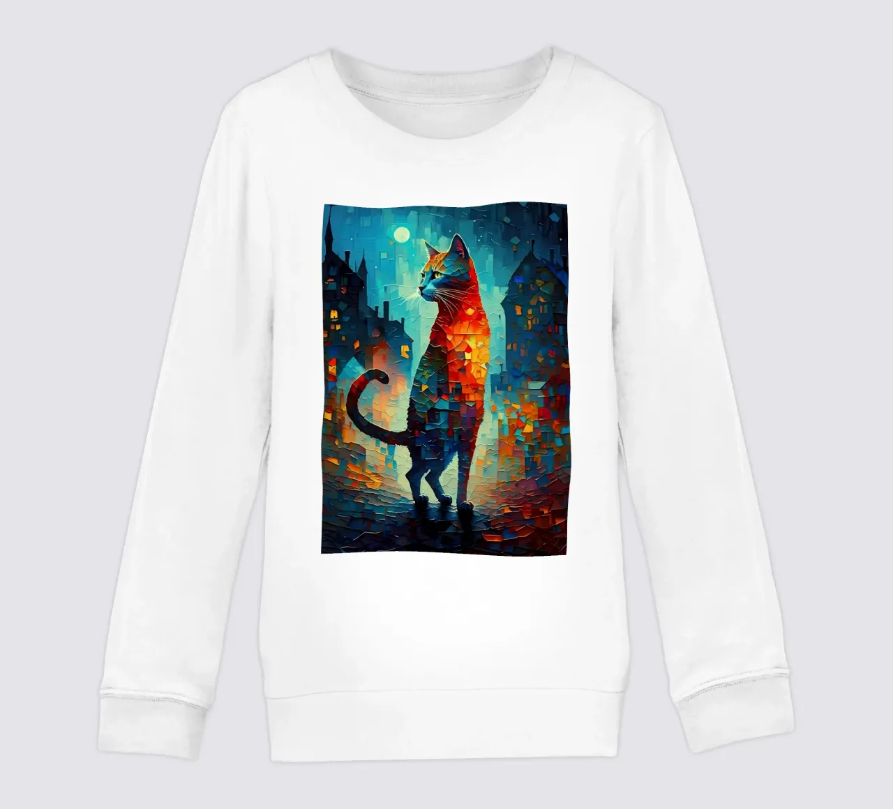 Pittura astratta di gatti felpa bambino da Mikesell