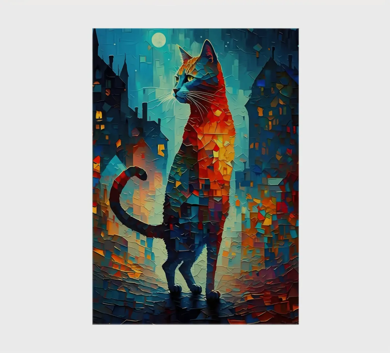 Abstract Cat Painting notebook by Mikesell