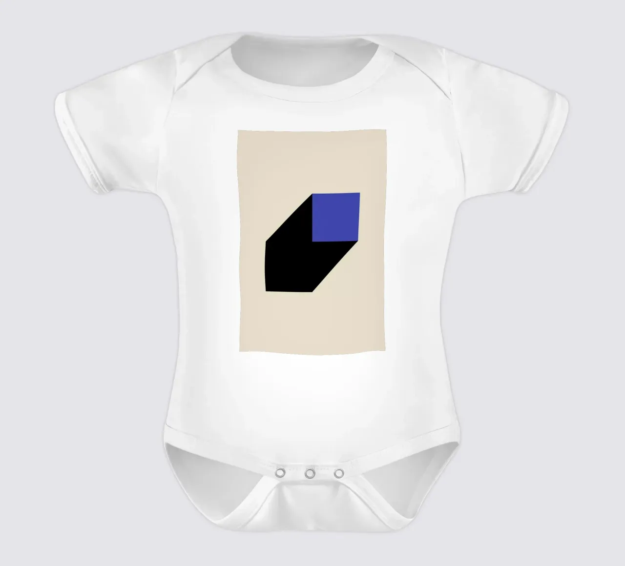 Geometric Projection short-sleeve baby romper by Studio One