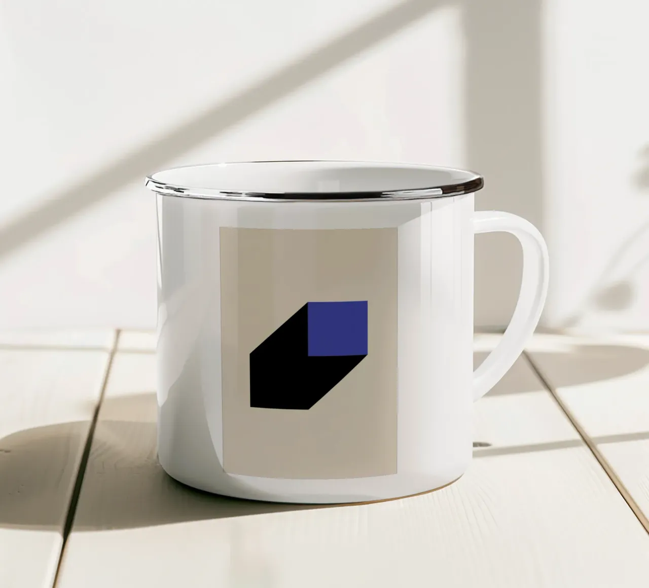 Geometric Projection emaille mok van Studio One