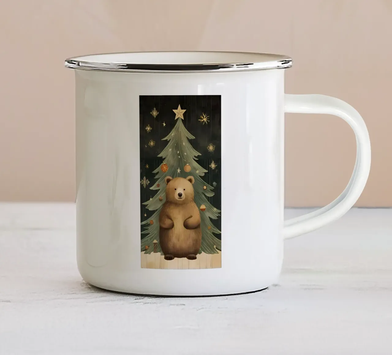 Poster minimalista 305 tazza in smalto da Kadynce