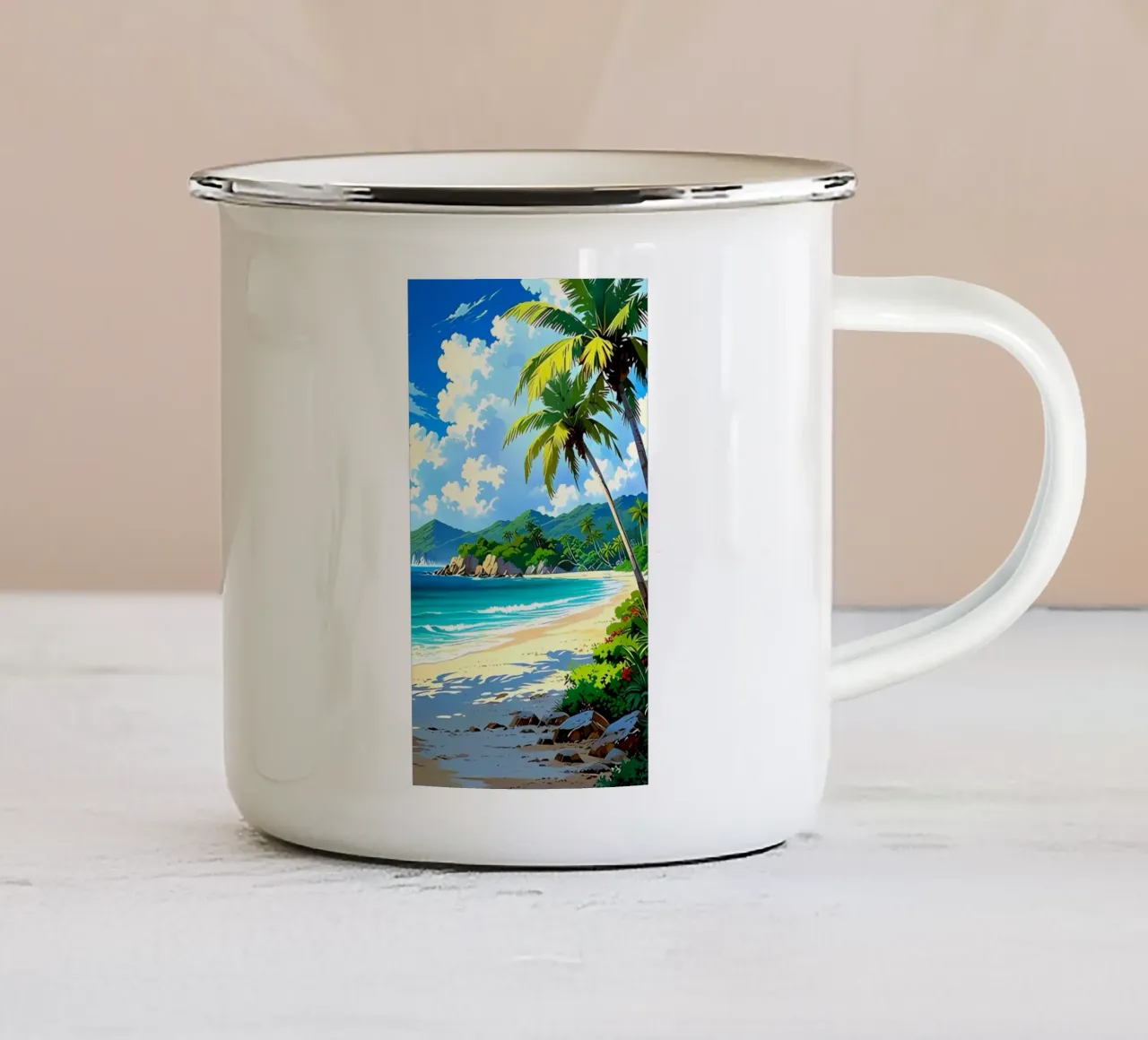Poster minimalista 306 tazza in smalto da Kadynce