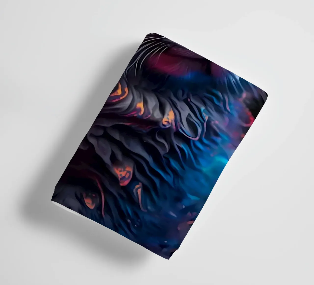 Abstract Cat Portrait towel by Mikesell