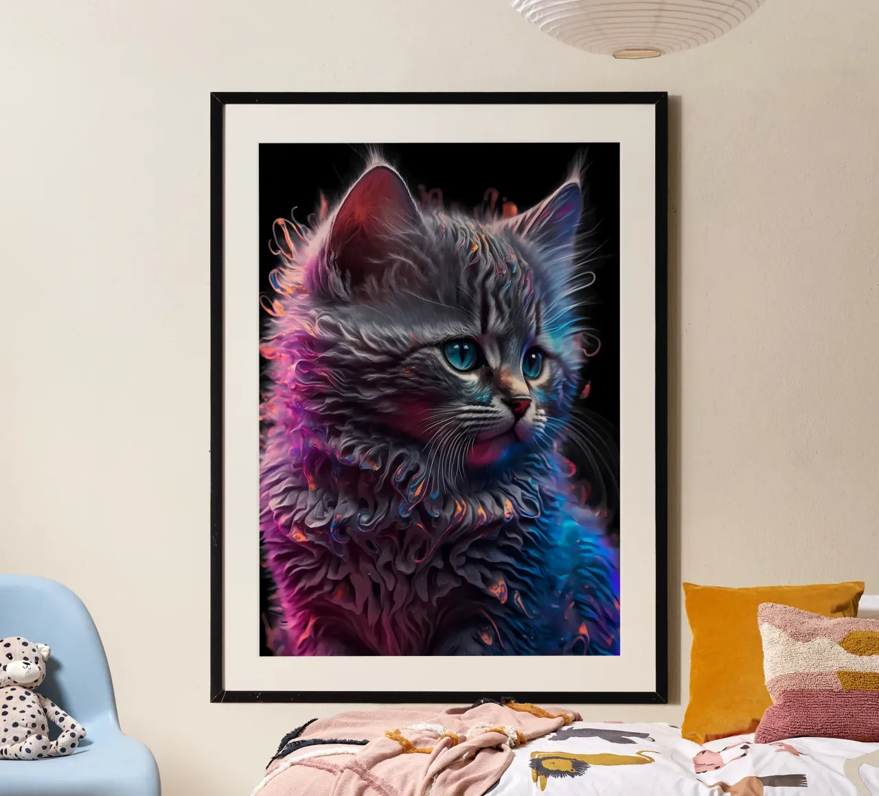 Abstract Cat Portrait hahnemühle by Mikesell