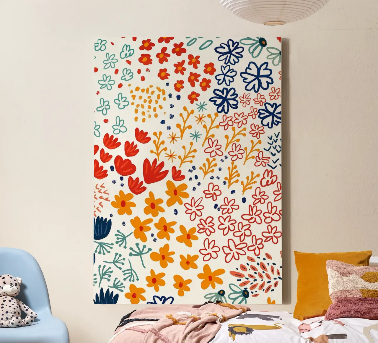 Mon âme a fait une fleur de pré toile avec Caisse américaine de Ginnery