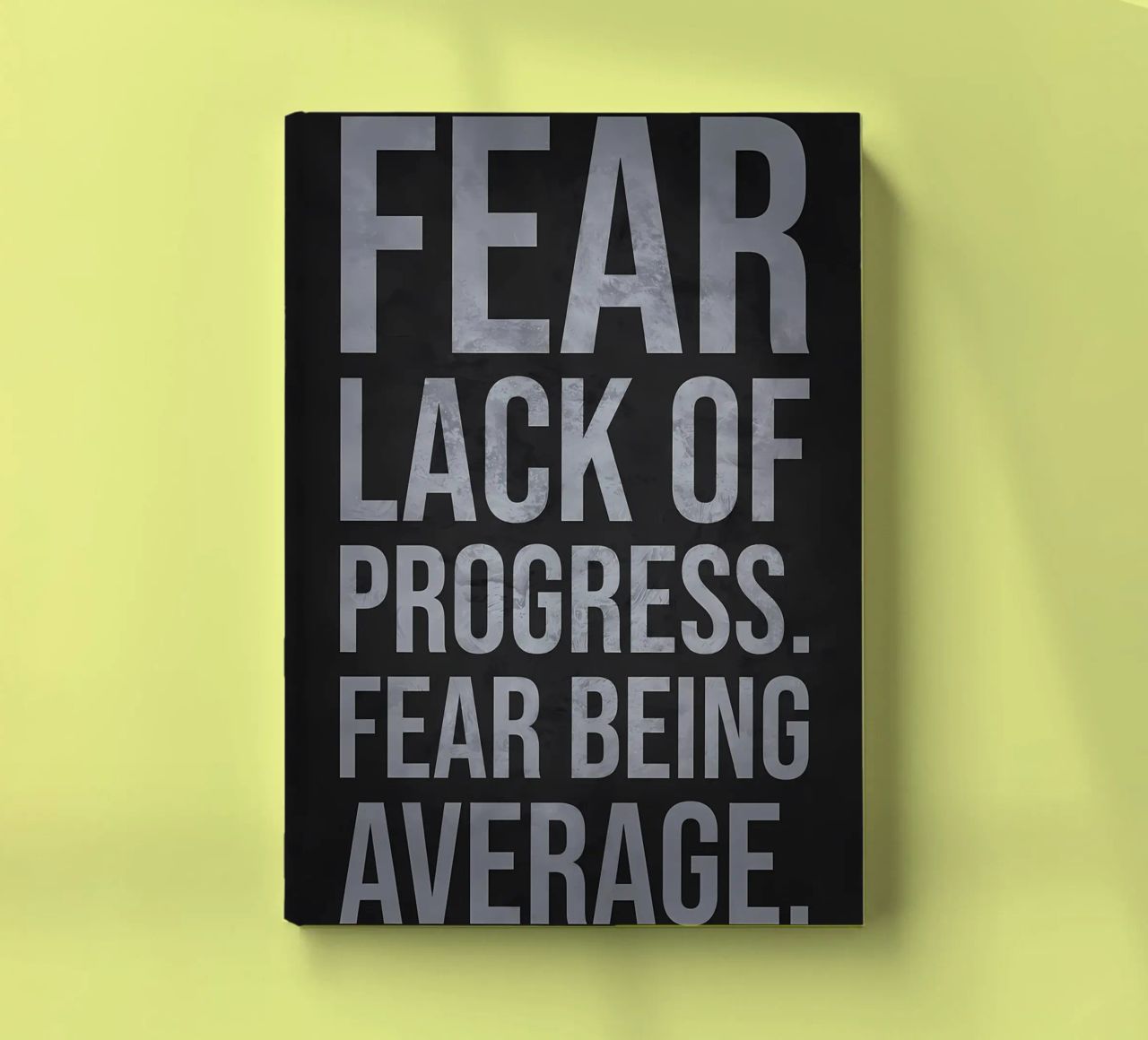 Fear Being Average notebook by Bassy