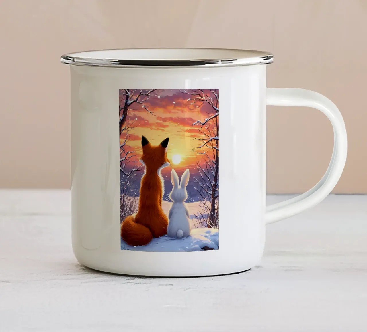 Poster minimalista 310 tazza in smalto da Kadynce