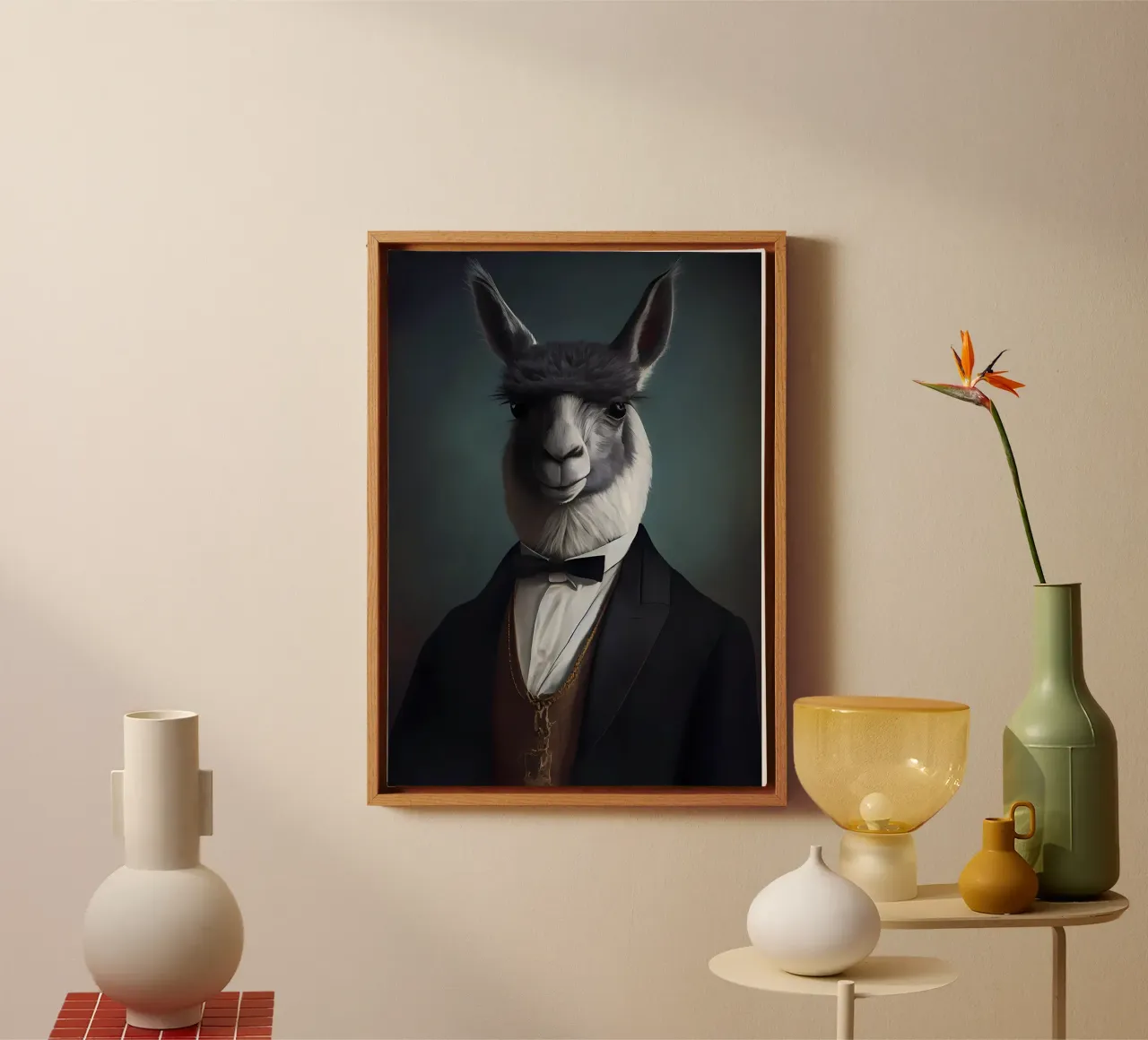 Cute Llama Art lienzo de Mikesell