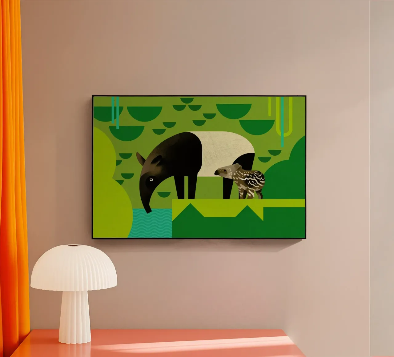 Tapir acryl van Dieter Braun