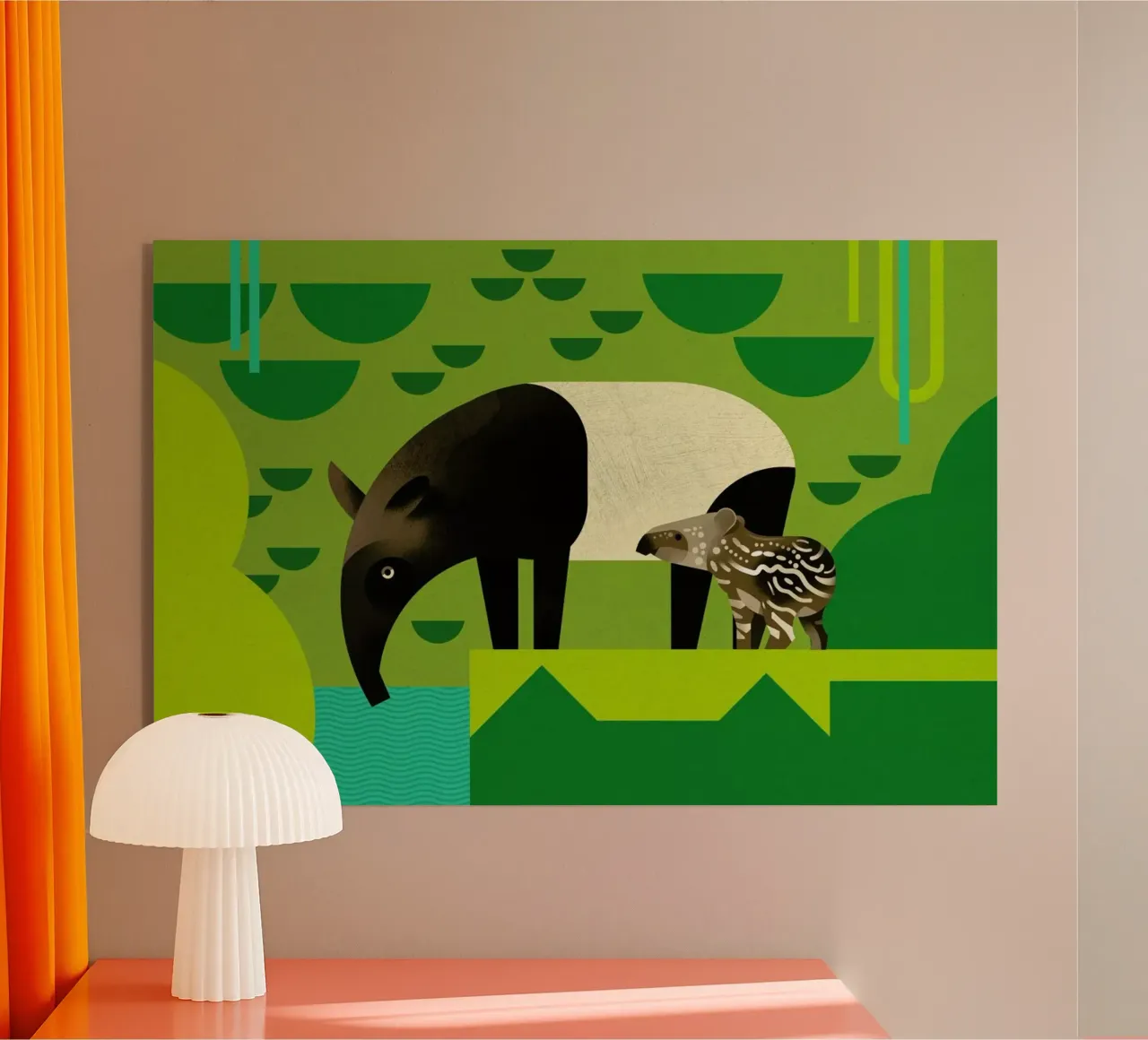 Tapir acryl van Dieter Braun