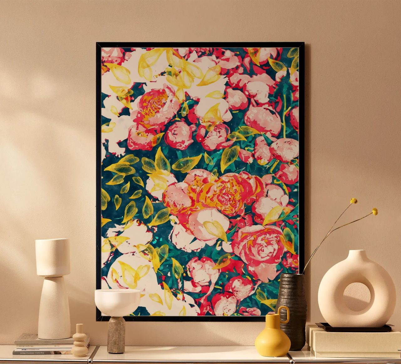 Die Natur lächelt in Blumen Poster von Ginnery