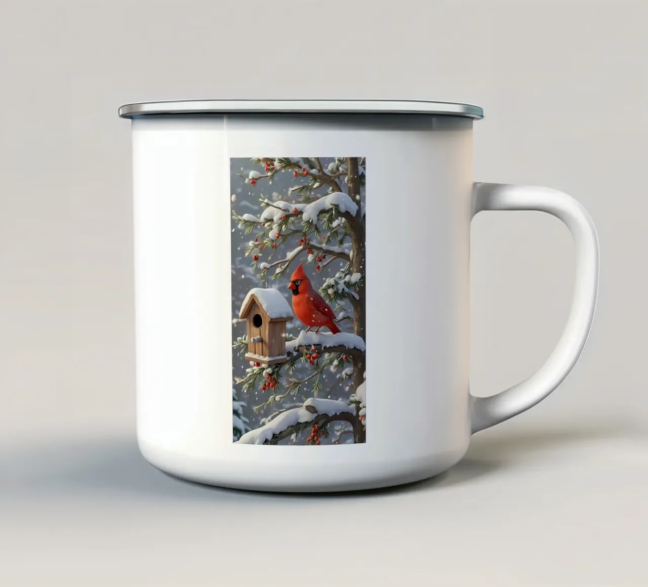 Poster minimalista 312 tazza in smalto da Kadynce