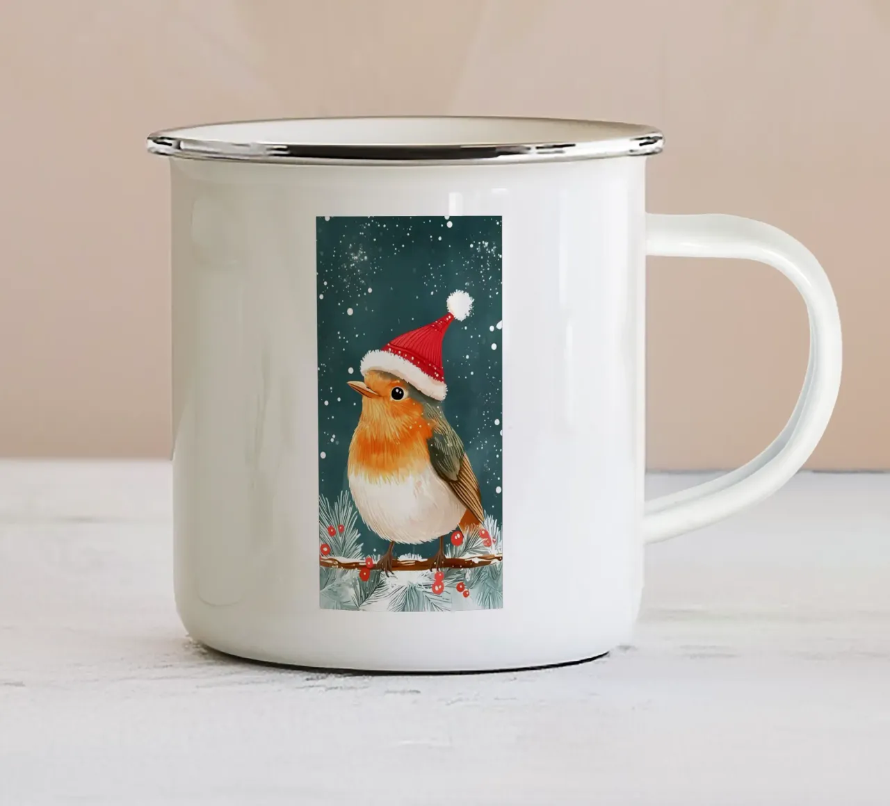 Poster minimalista 313 tazza in smalto da Kadynce