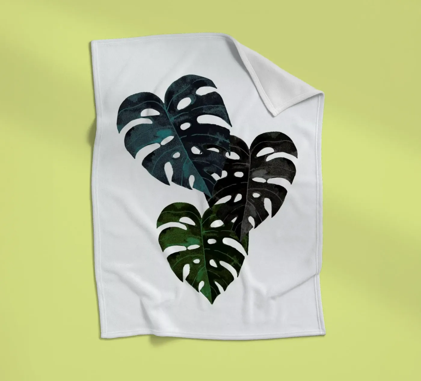Monstera Fleecedecke von Amy & Kurt