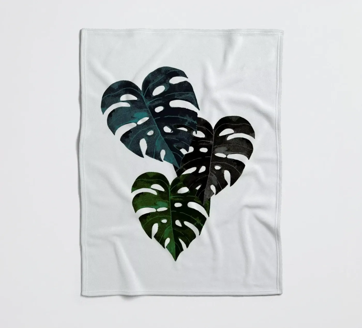 Monstera Fleecedecke von Amy & Kurt