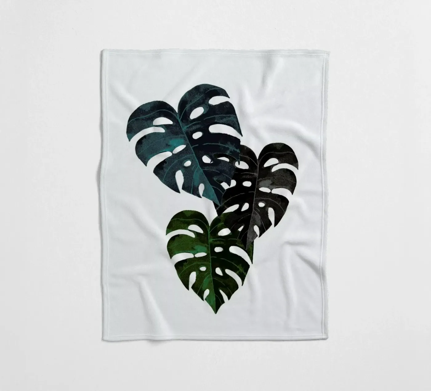 Monstera Fleecedecke von Amy & Kurt