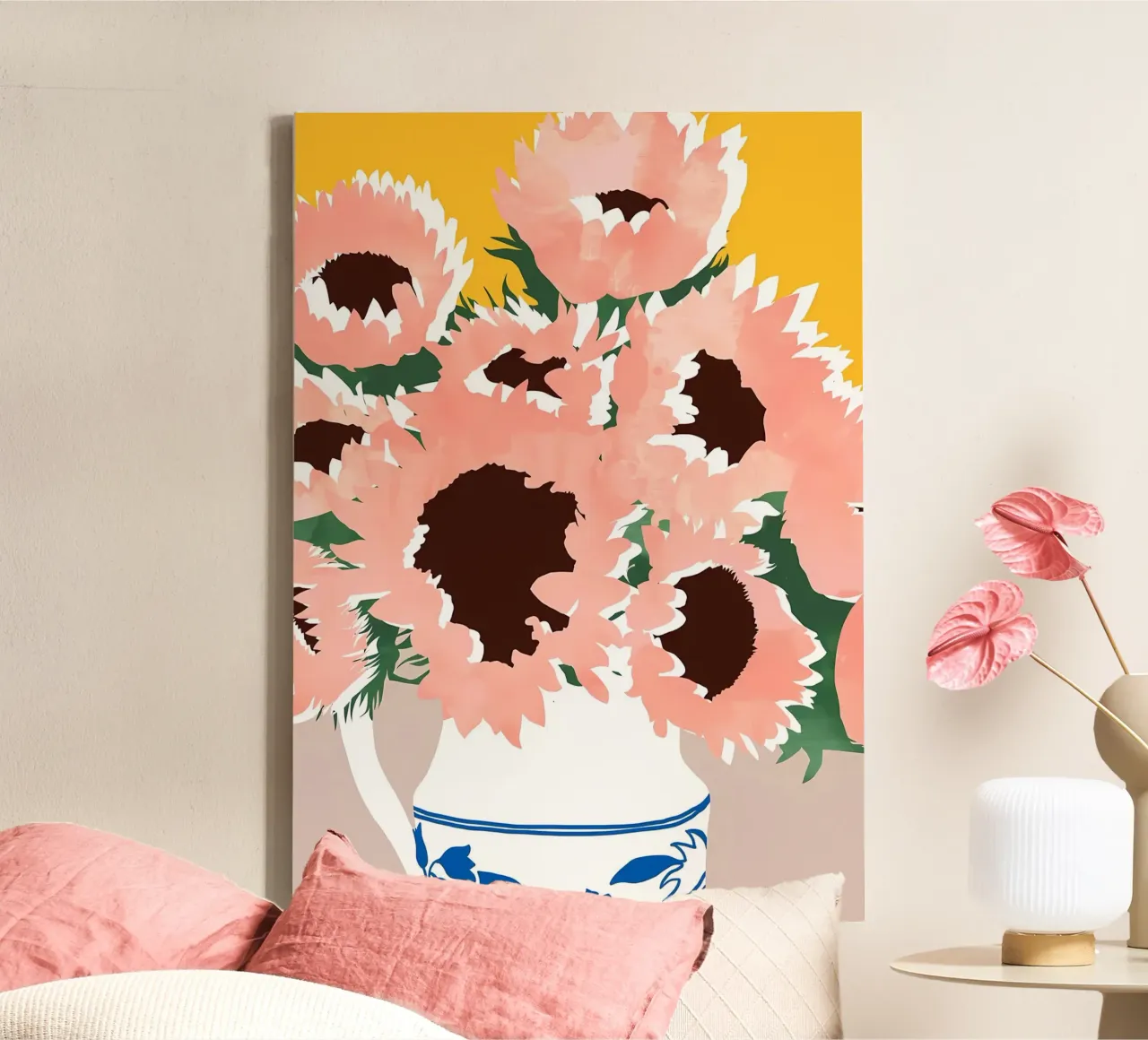 Sunshine On a Cloudy Day canvas with Floater frame by Ginnery