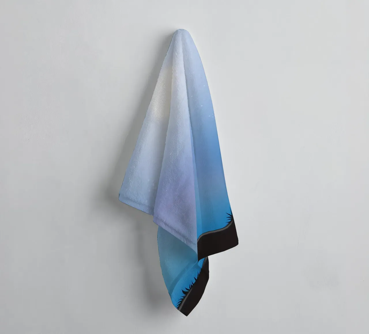 Cat Moon and Stars towel by Mikesell