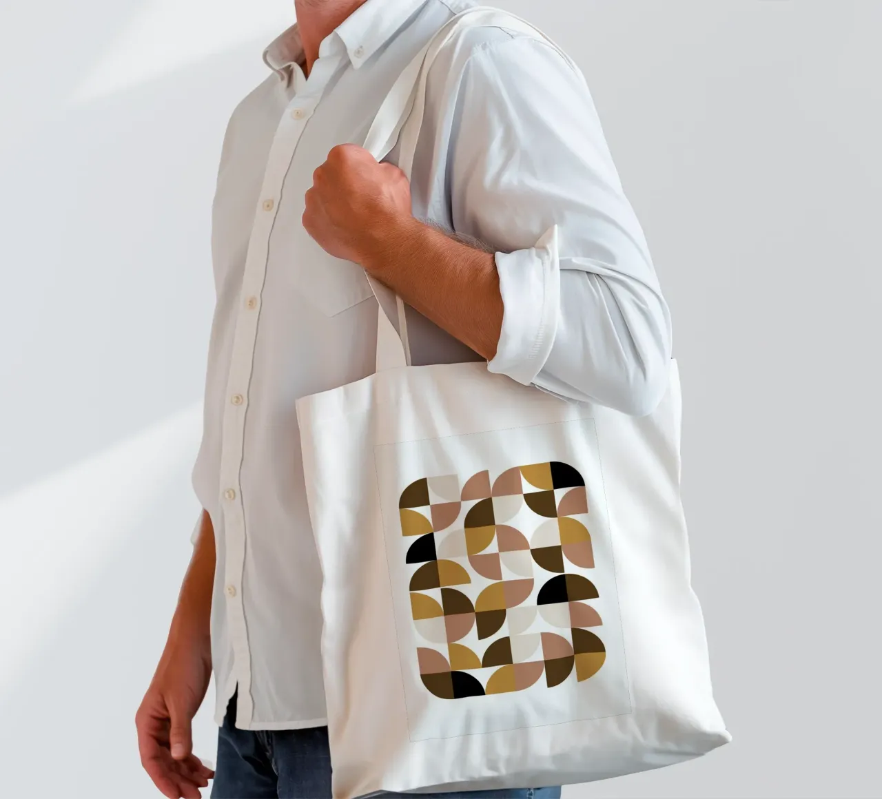Geometric tote bag by Nordic Creators