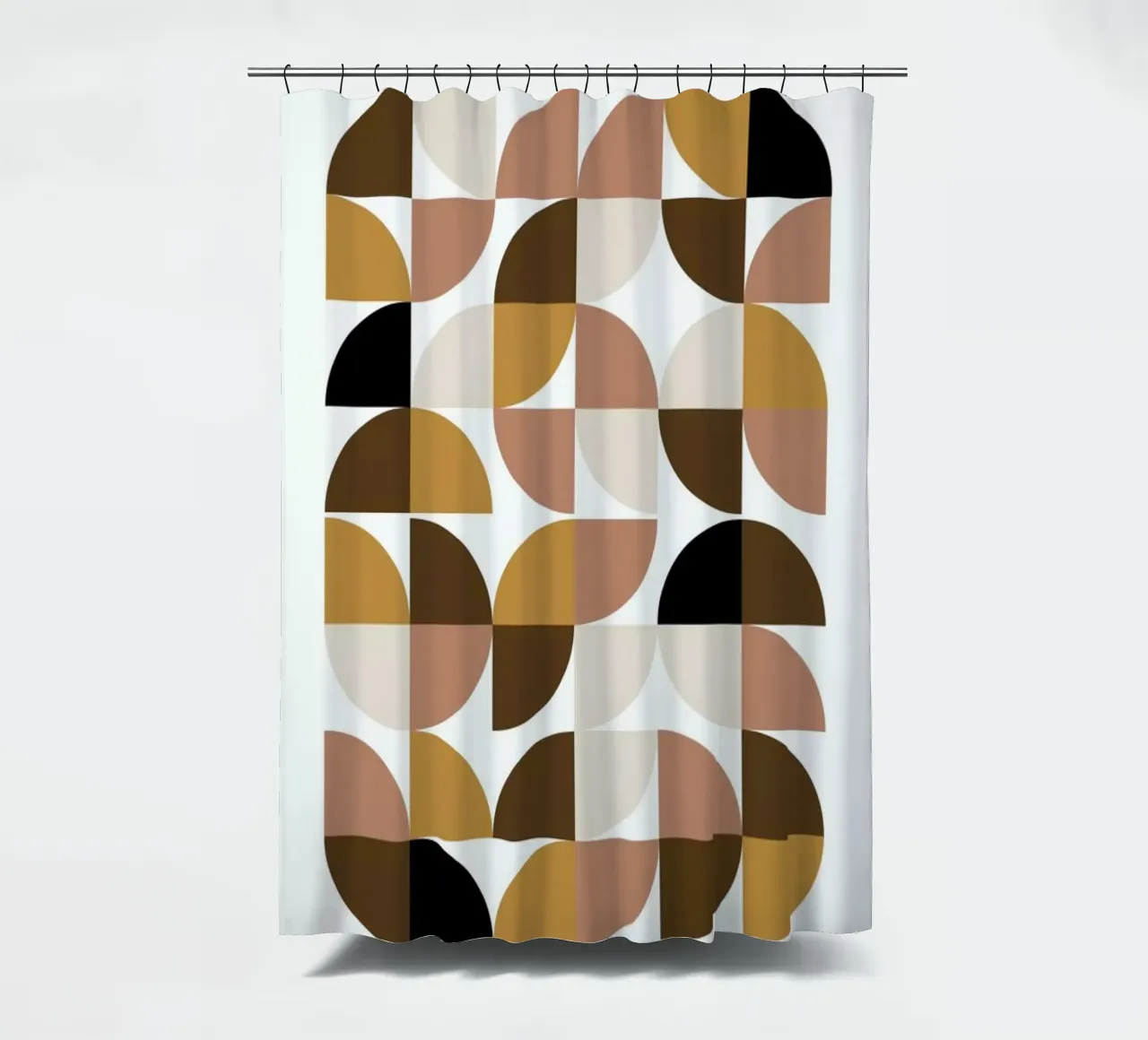 Geometric shower curtain by Nordic Creators
