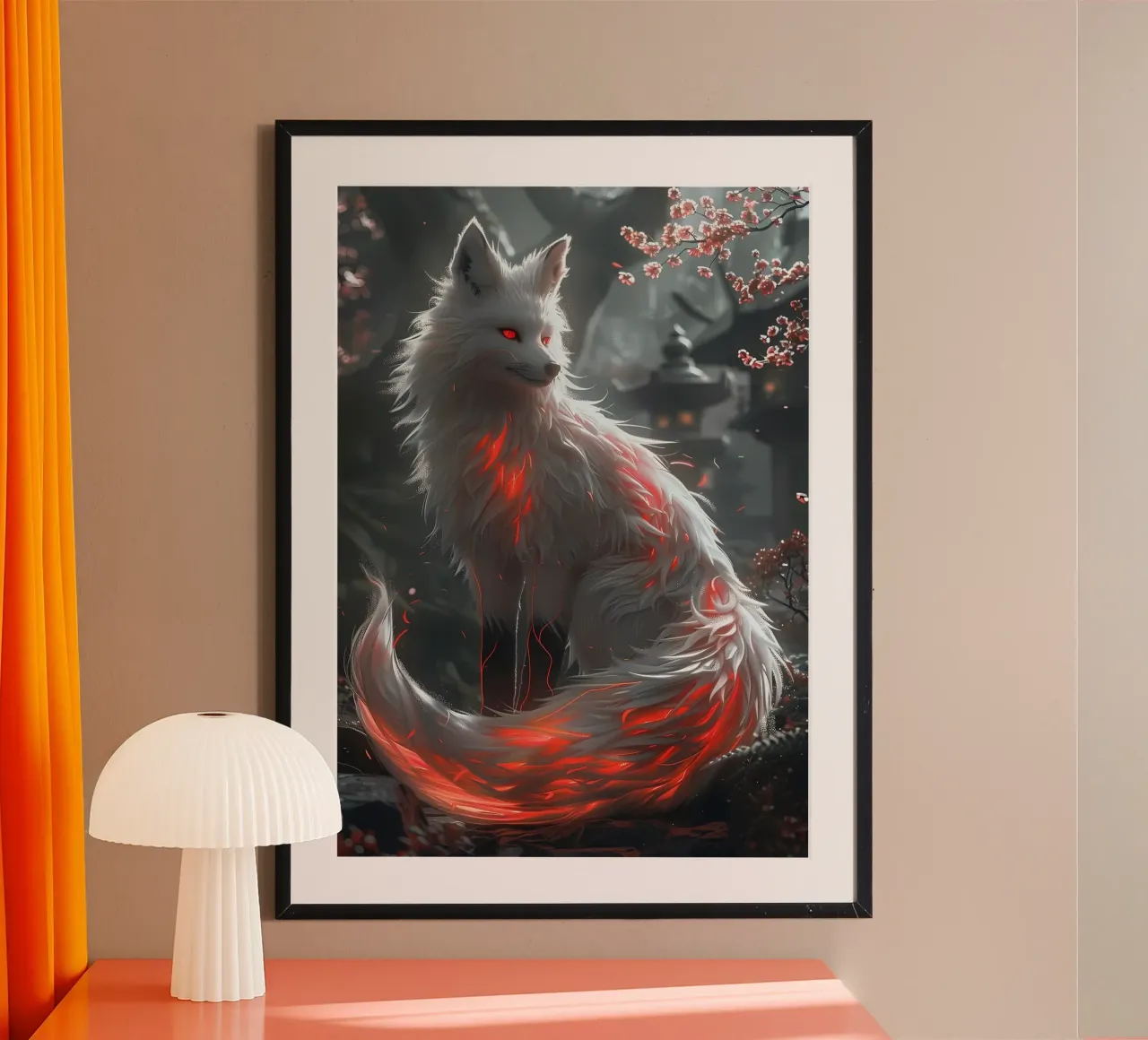 Ritratto di squalo balena poster con telaio in legno da Mikesell