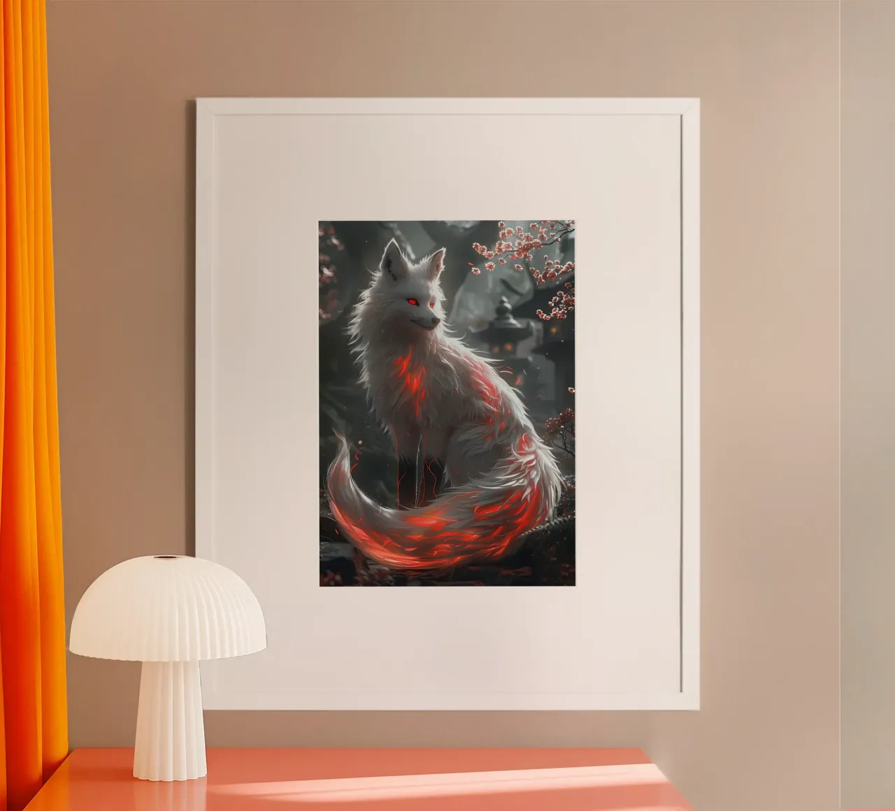 Ritratto di squalo balena poster con telaio in legno da Mikesell