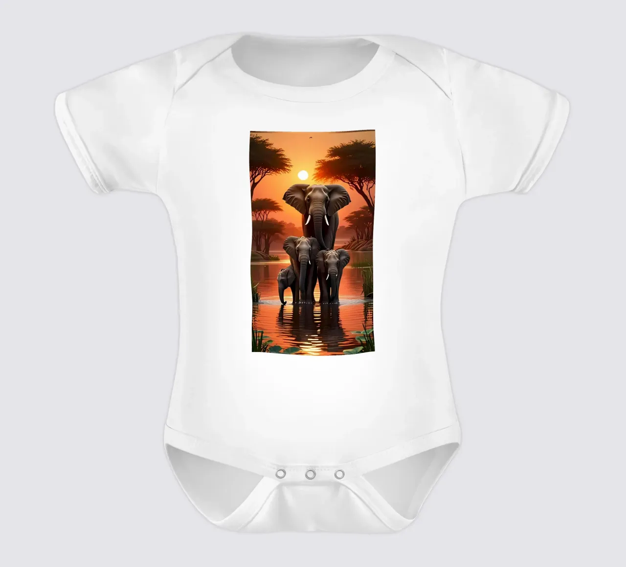 Minimalist Poster 321 short-sleeve baby romper by Kadynce