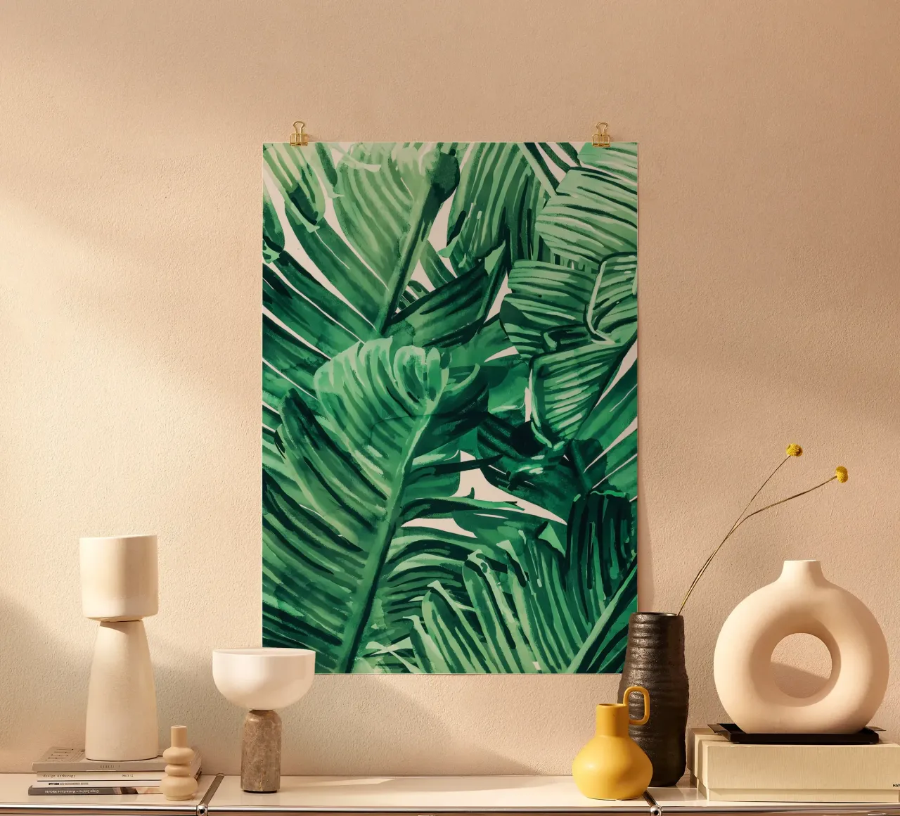 Stato d'animo tropicale poster con telaio in plastica da Ginnery