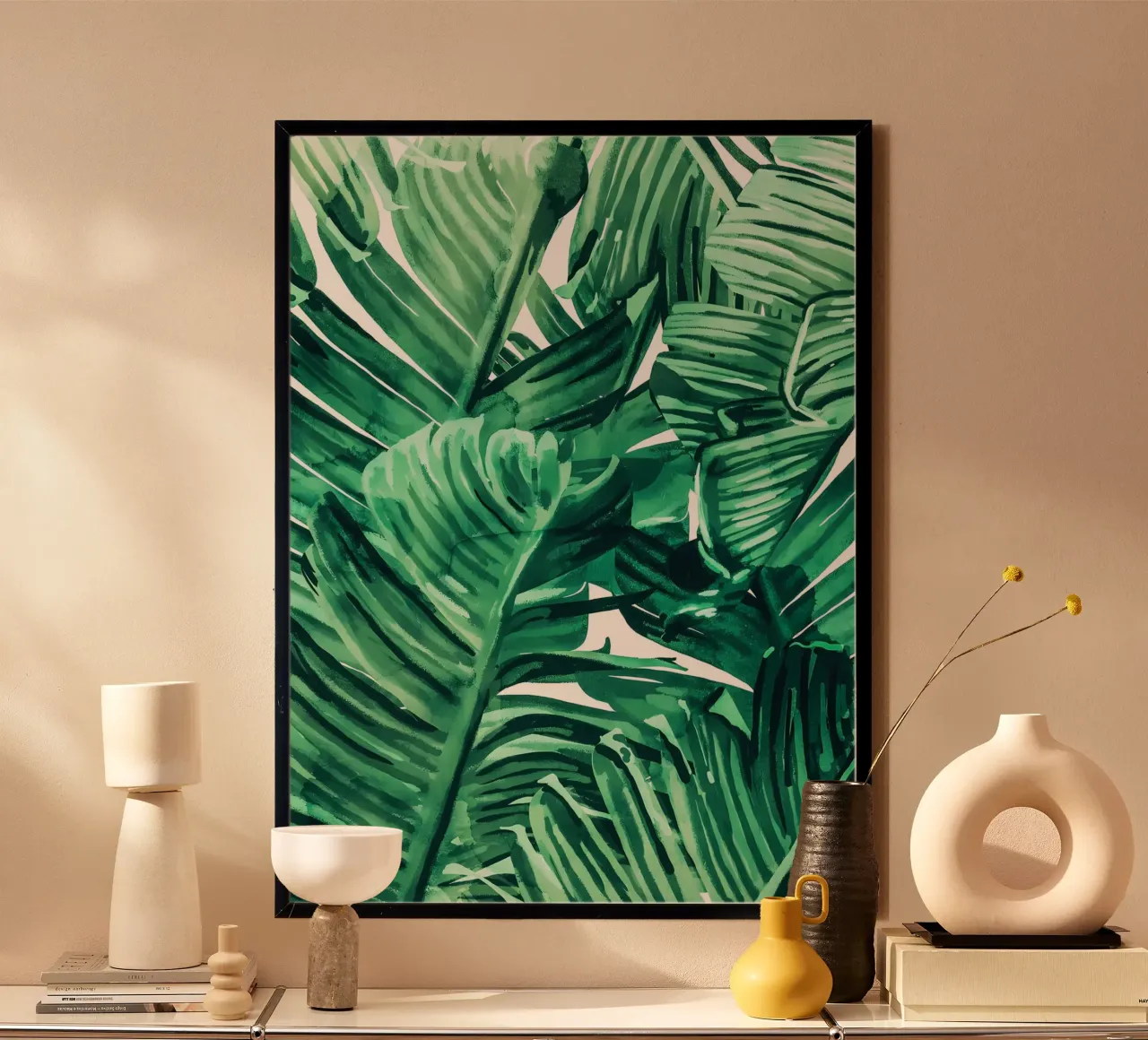 Stato d'animo tropicale poster con telaio in plastica da Ginnery