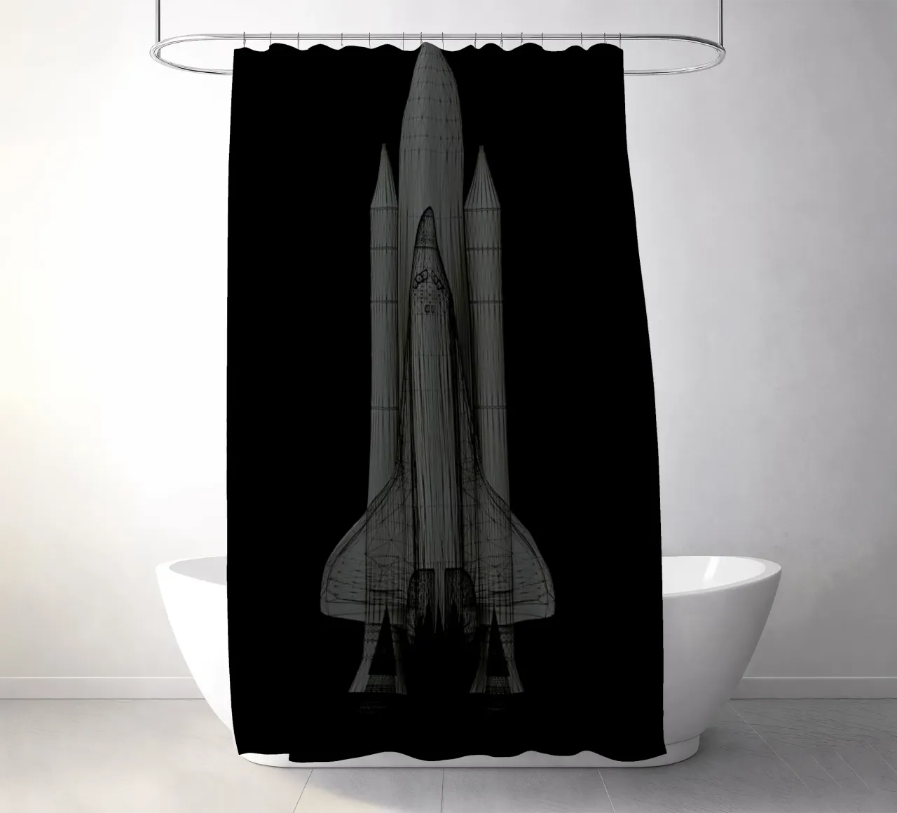 NASA Space Shuttle 2 Duschvorhang von Marc Schulthess