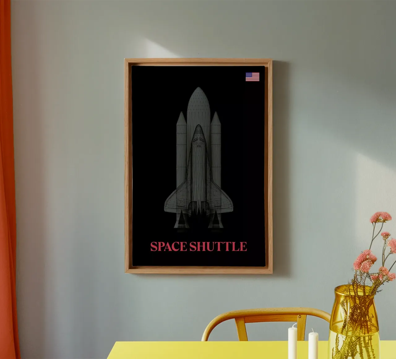 NASA Space Shuttle 2 tela con Cornice a cassetta da Marc Schulthess