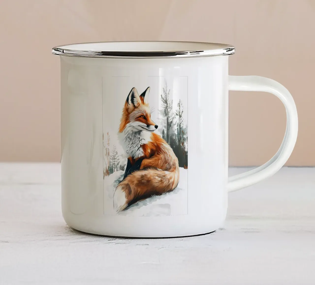 Poster minimalista 323 tazza in smalto da Kadynce
