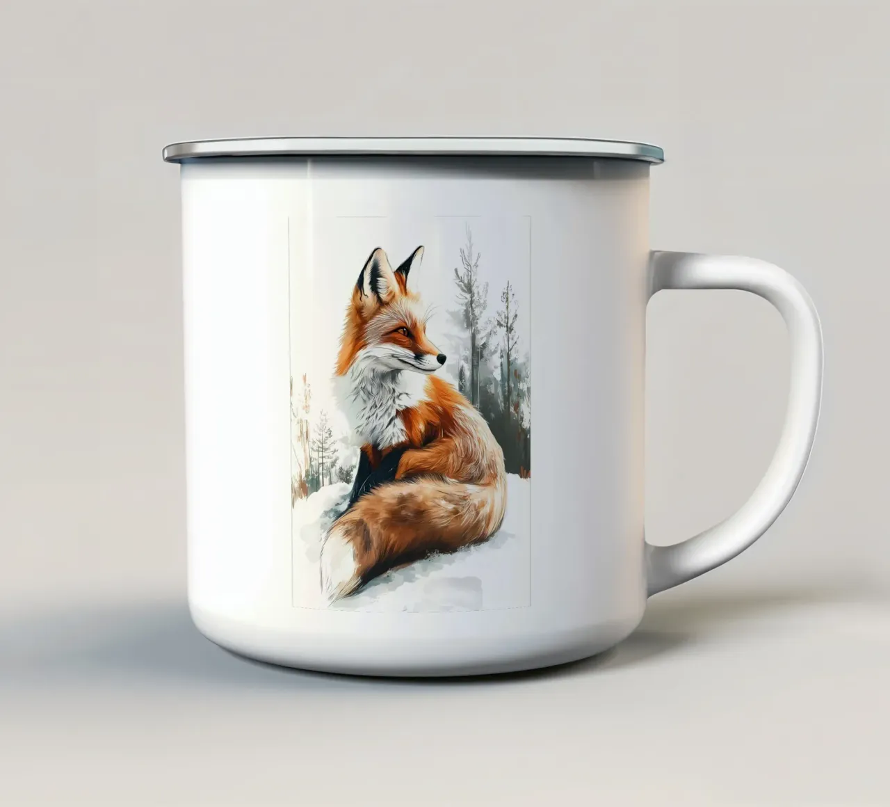 Poster minimalista 323 tazza in smalto da Kadynce