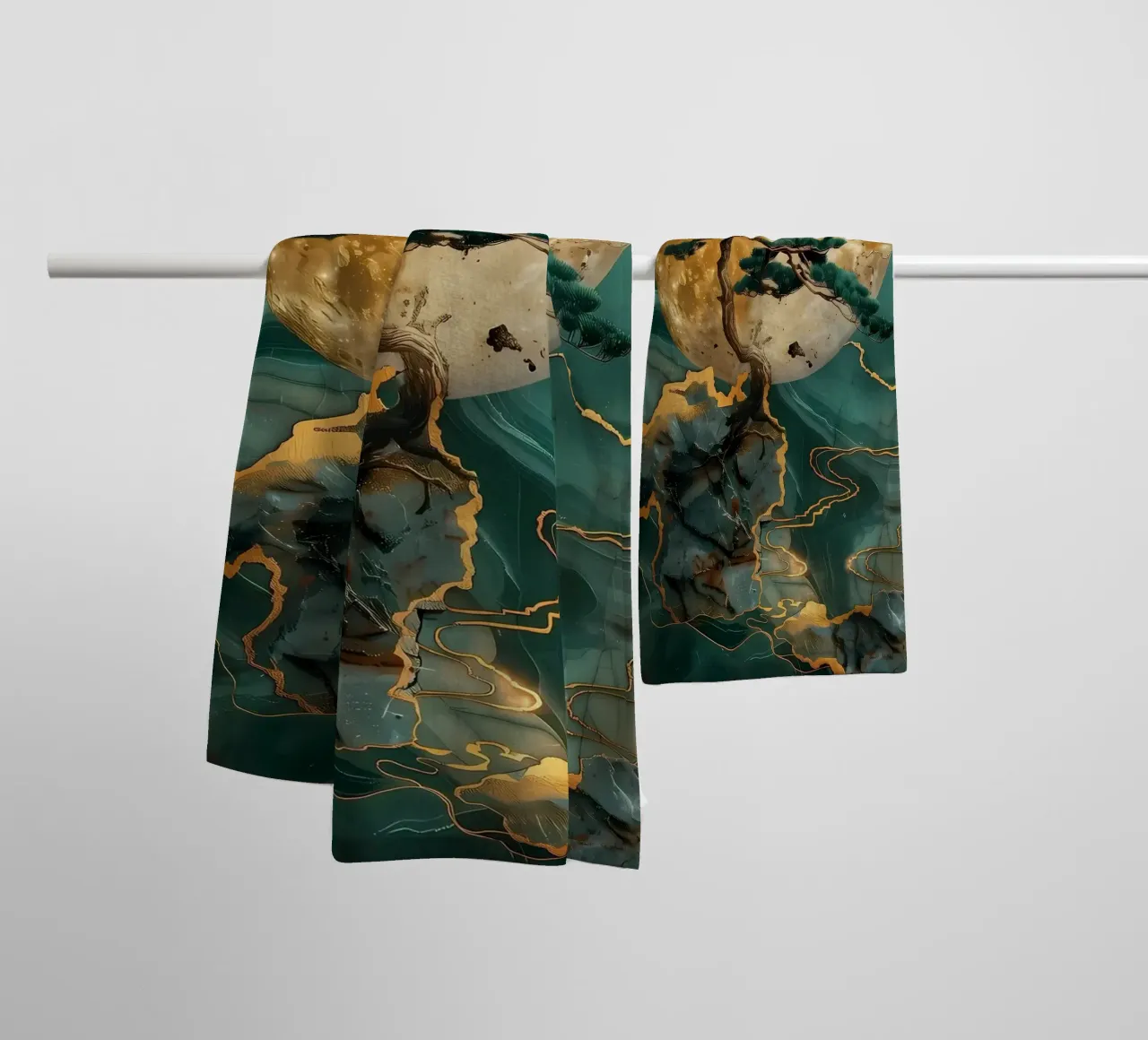 Yin and Yang Balance towel by Mikesell