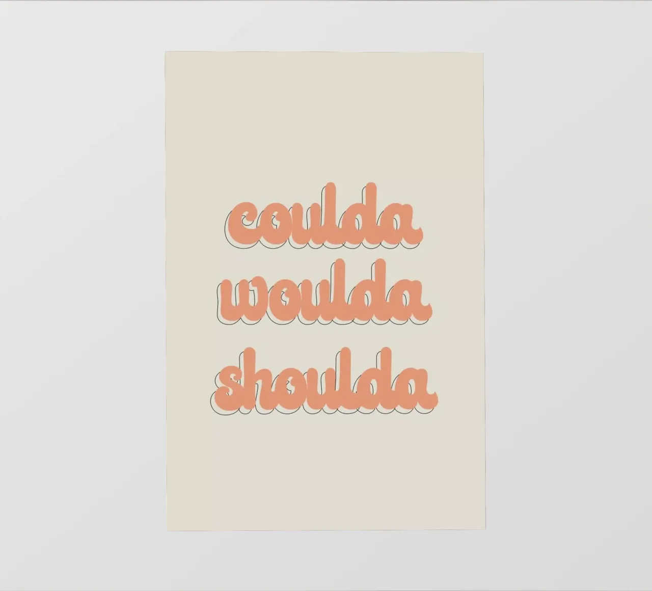 Coulda Woulda Shoulda telo in pvc da Honeymoon Hotel