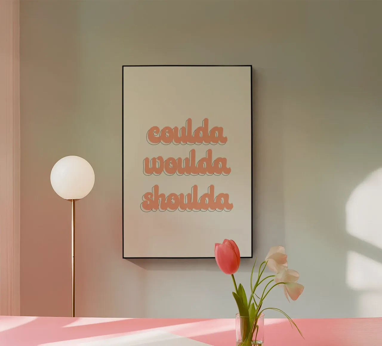 Coulda Woulda Shoulda plexiglass da Honeymoon Hotel