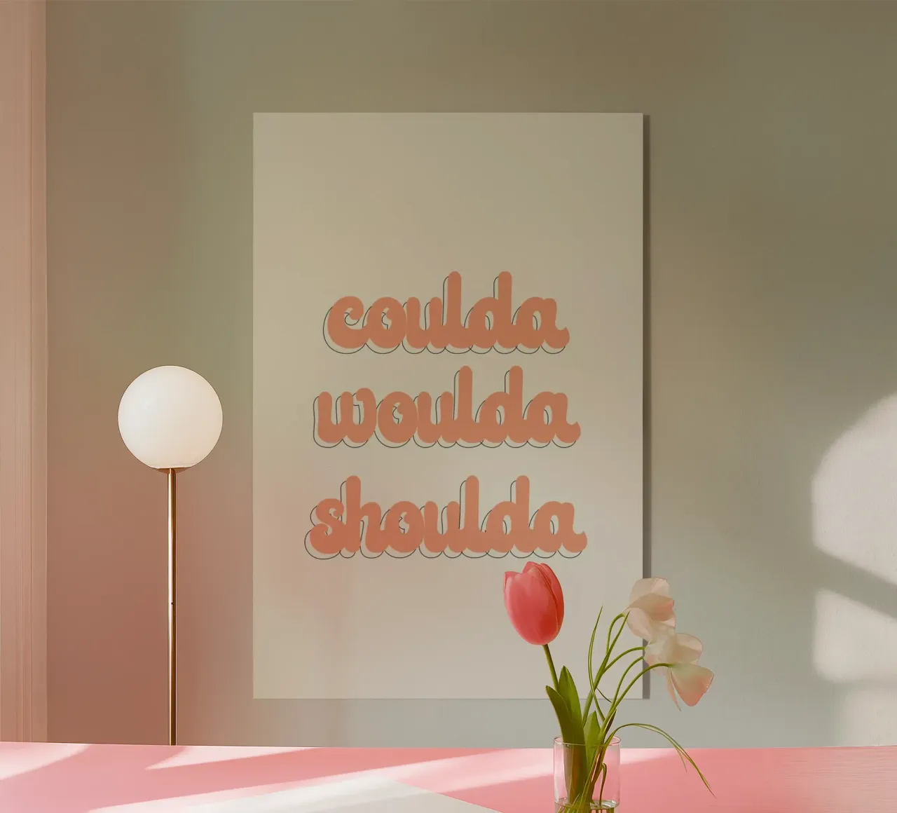 Coulda Woulda Shoulda plexiglass da Honeymoon Hotel