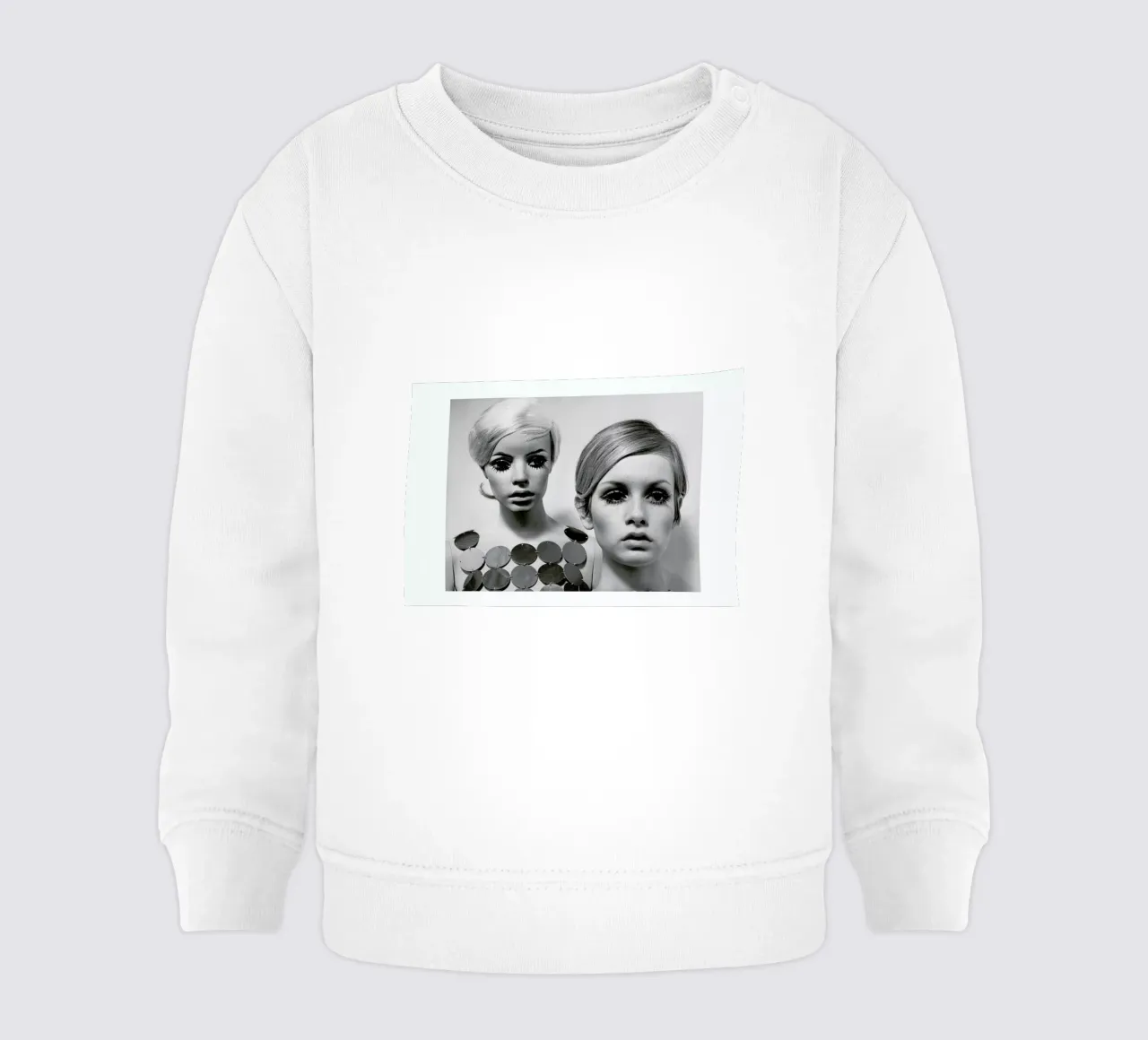 Twiggy and Mannequin, 1966 felpa neonato da Gallery Print and Art Limited