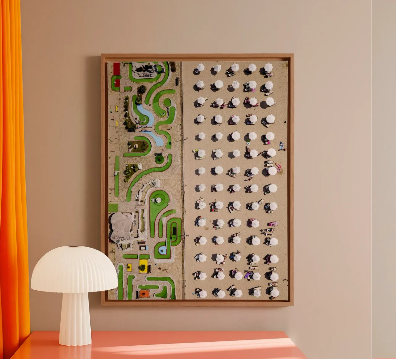 Minigolf tela con Cornice a cassetta da Framative