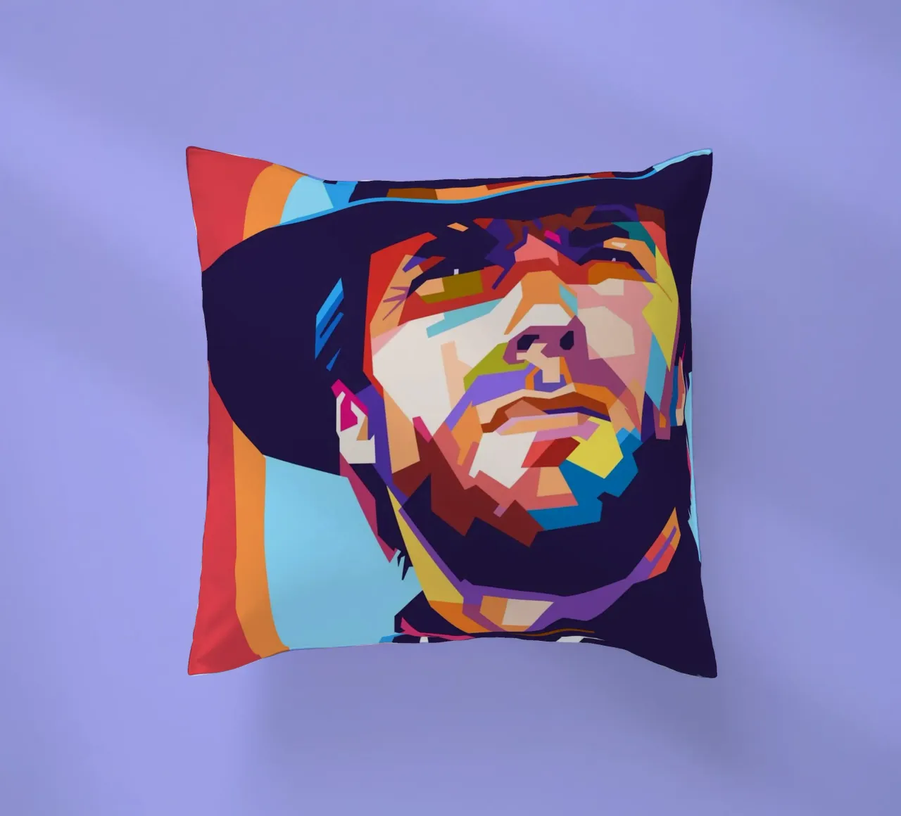 Clint Eastwood sullo stile artistico di WPAP cuscino da Hantamrata