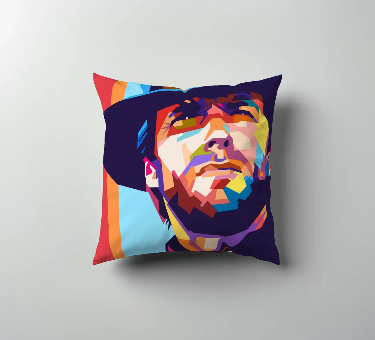 Clint Eastwood sullo stile artistico di WPAP cuscino da Hantamrata